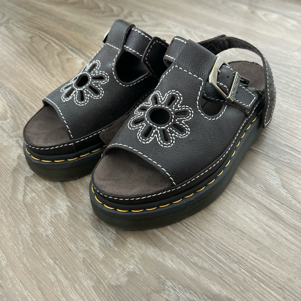 Dr. Martens Dunnet Brown Platform Sandals